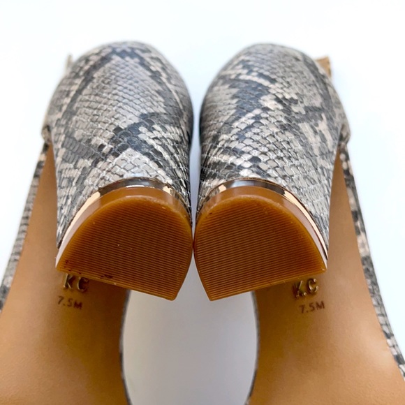 Kenneth Cole Python Ankle Strap Sandal Block Heel - Picture 7 of 9